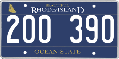 RI license plate 200390
