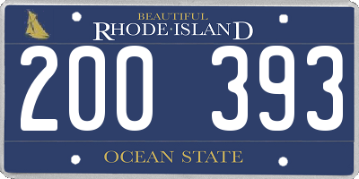 RI license plate 200393