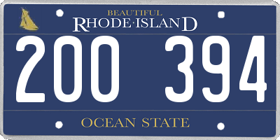RI license plate 200394