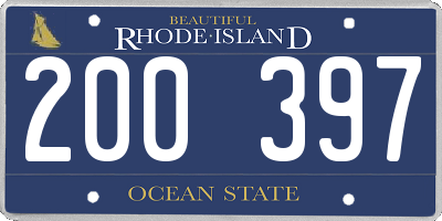 RI license plate 200397