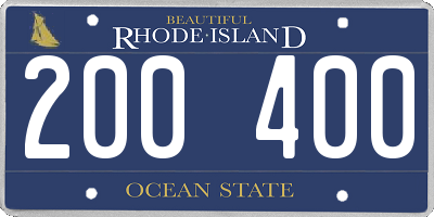 RI license plate 200400