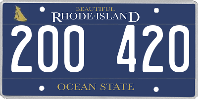 RI license plate 200420