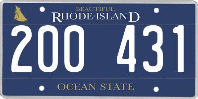 RI license plate 200431