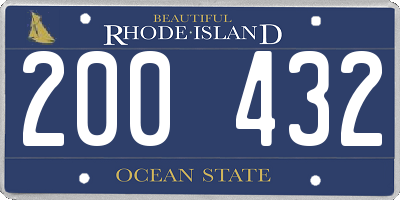 RI license plate 200432