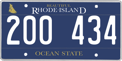 RI license plate 200434