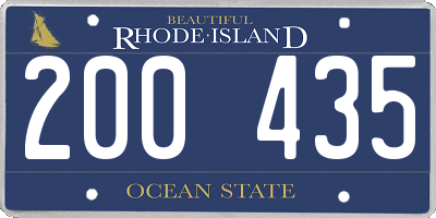 RI license plate 200435