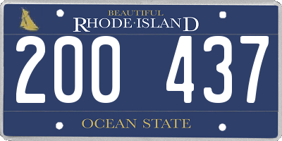 RI license plate 200437