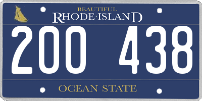 RI license plate 200438