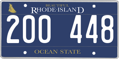 RI license plate 200448
