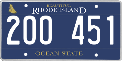 RI license plate 200451