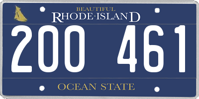 RI license plate 200461