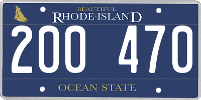 RI license plate 200470