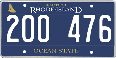 RI license plate 200476
