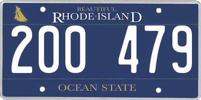 RI license plate 200479