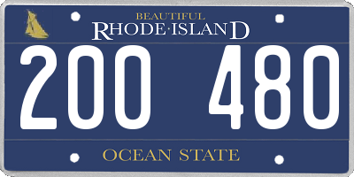 RI license plate 200480