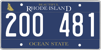 RI license plate 200481