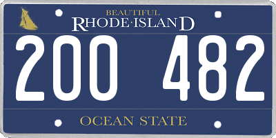 RI license plate 200482