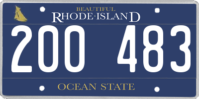 RI license plate 200483