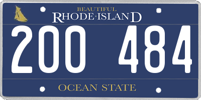 RI license plate 200484