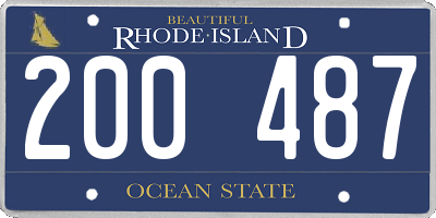 RI license plate 200487