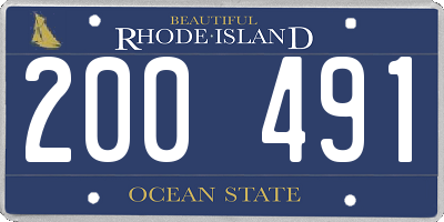RI license plate 200491