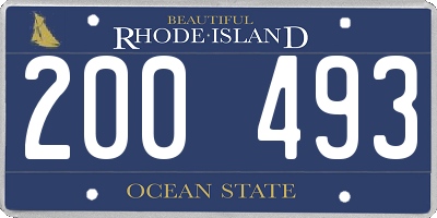 RI license plate 200493