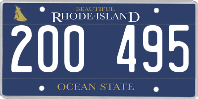 RI license plate 200495