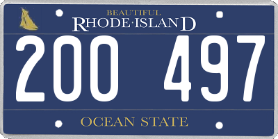 RI license plate 200497