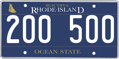 RI license plate 200500