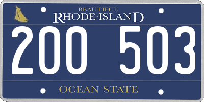 RI license plate 200503
