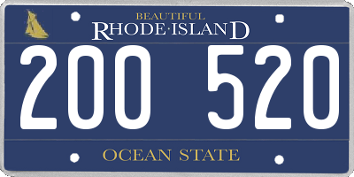 RI license plate 200520