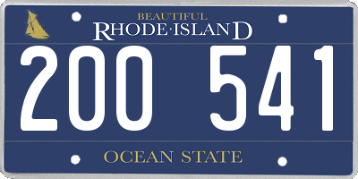 RI license plate 200541
