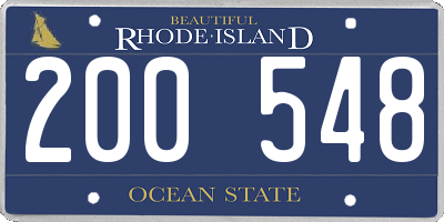 RI license plate 200548