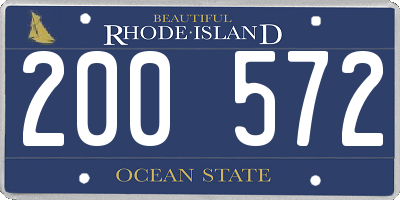 RI license plate 200572