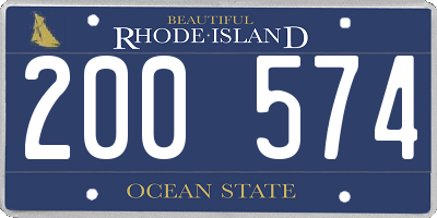 RI license plate 200574