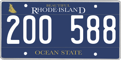 RI license plate 200588