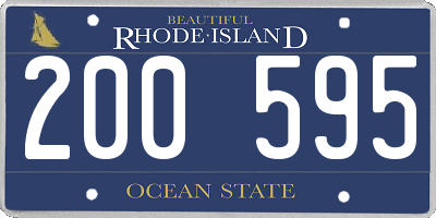 RI license plate 200595