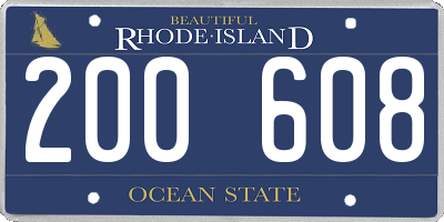 RI license plate 200608