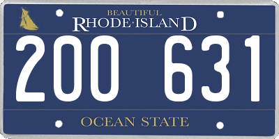 RI license plate 200631