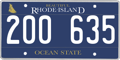 RI license plate 200635
