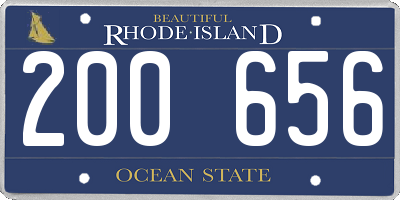 RI license plate 200656