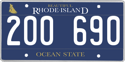 RI license plate 200690