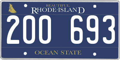 RI license plate 200693