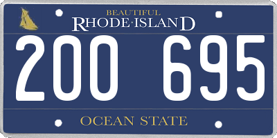 RI license plate 200695