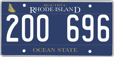 RI license plate 200696