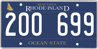 RI license plate 200699