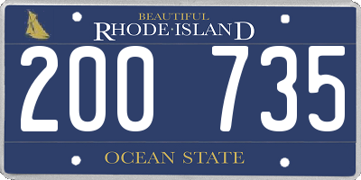 RI license plate 200735