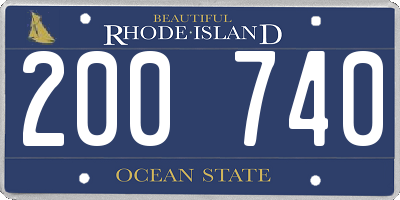 RI license plate 200740