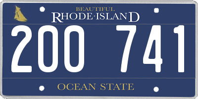 RI license plate 200741