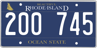 RI license plate 200745